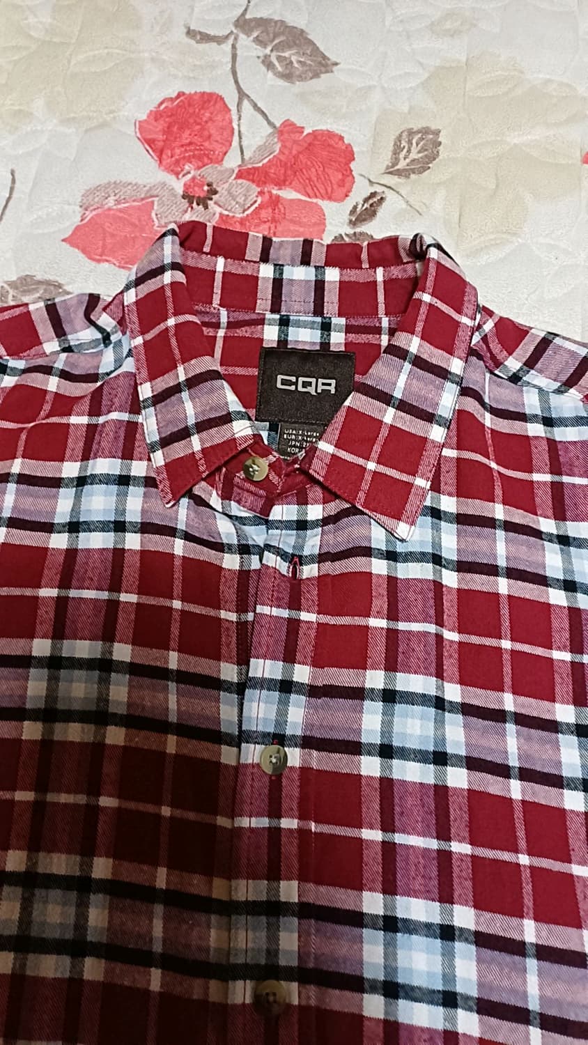 CQR 체크남방 빅사이즈115 가슴66 기장79 상품이미지2