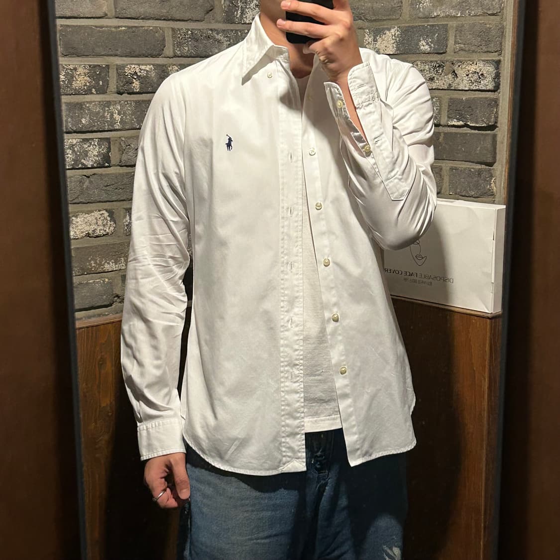 M) 폴로 랄프로렌 클래식 포플린 화이트 셔츠 상품이미지8