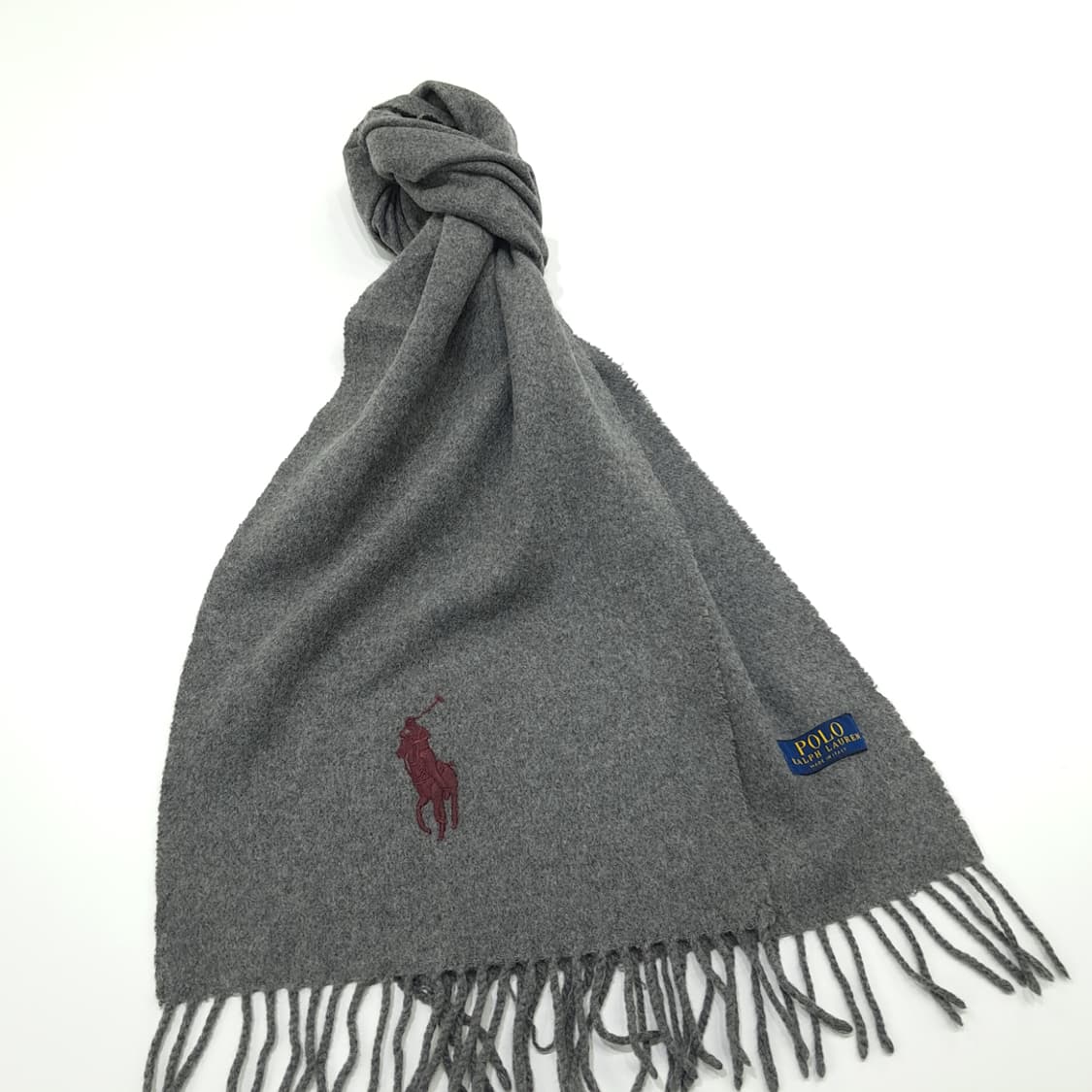 MX212 폴로 랄프로렌 그레이 빅포니 램스울 목도리 머플러 상품이미지2