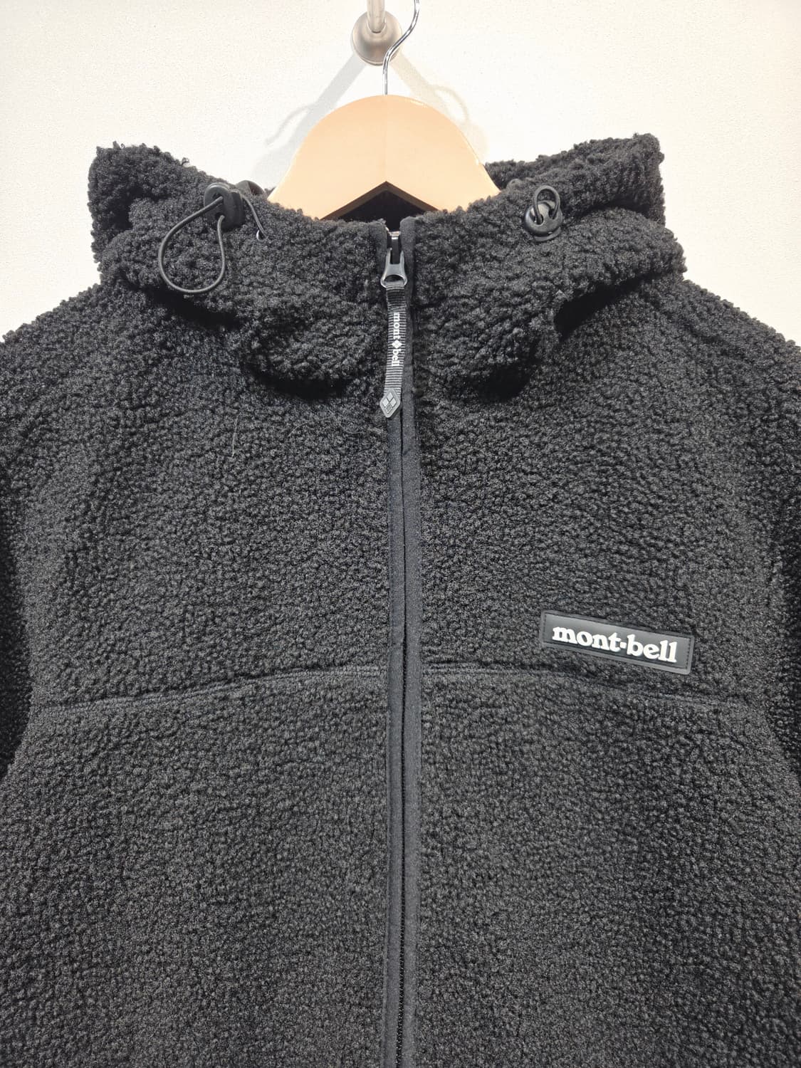 몽벨 후드 뽀글이 플리스 패딩 자켓 블랙 상품이미지3