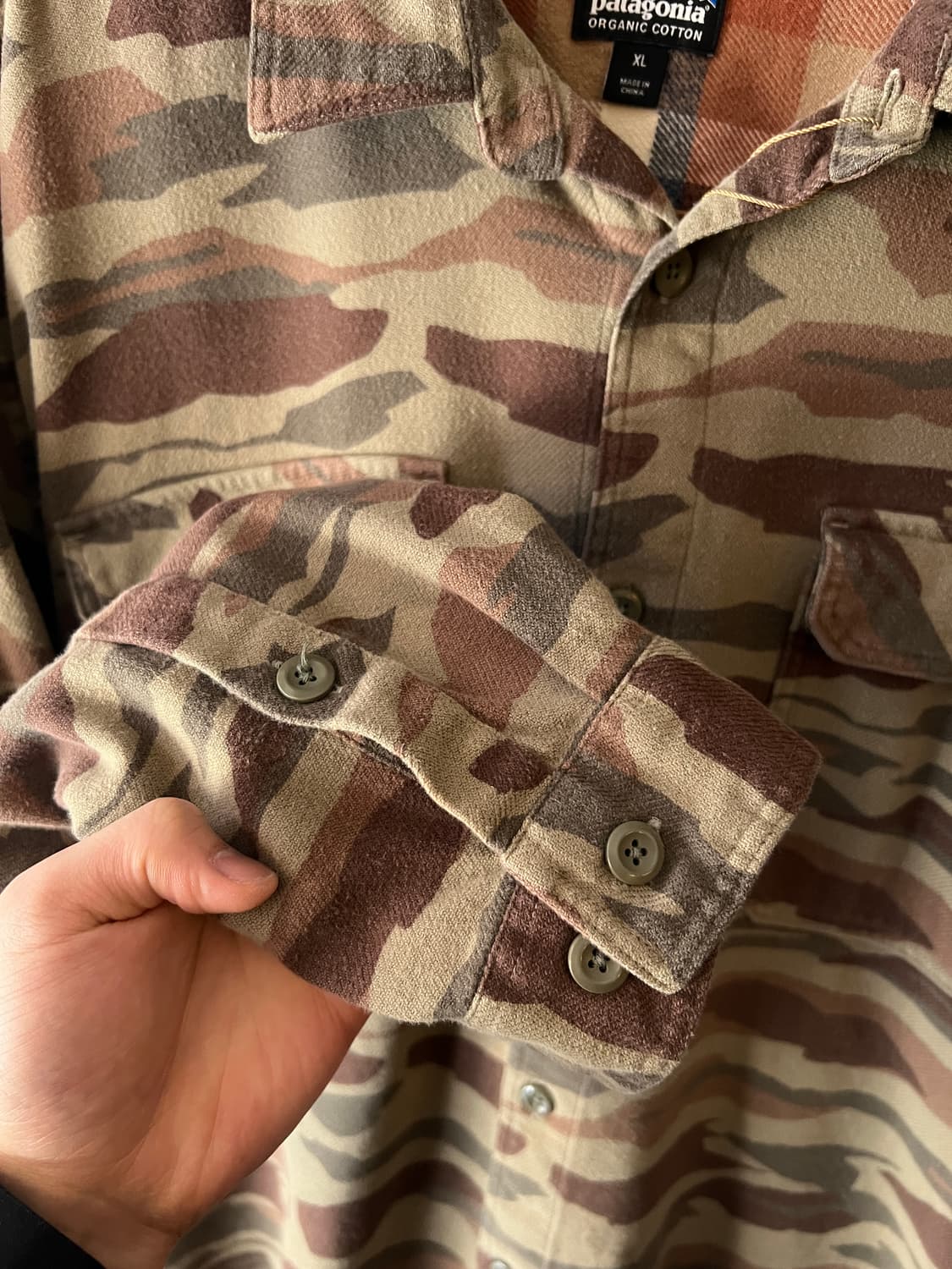 [XL]파타고니아 2포켓 우드랜드 패턴 오가닉 코튼 셔츠 상품이미지4