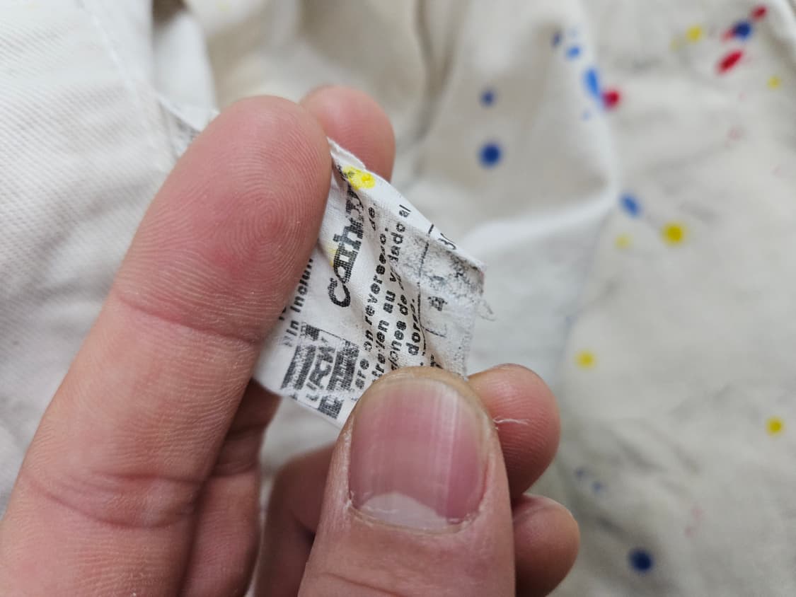 칼하트 더블니 팬츠 페인팅 데미지 크림 40x30 상품이미지5