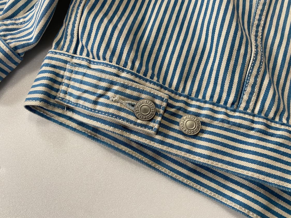 Levi's 프리미엄 스트라이프트러커 자켓 L 상품이미지7