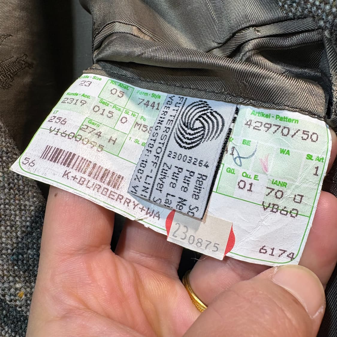 [L] BURBERRY 버버리 헤링본 울 블레이저  상품이미지6