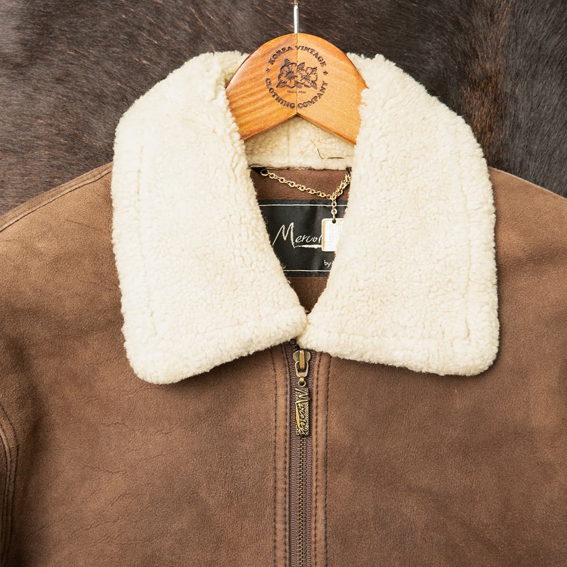 [98] 90s YURIM 빈티지 양가죽 양털 무스탕 일경물산  상품이미지4
