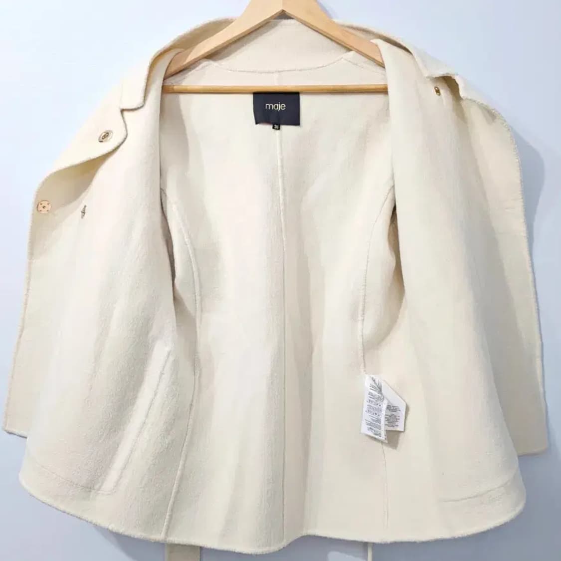 한섬 마쥬 부클 하이넥 벨티드 하프 코트 재킷 55 상품이미지5