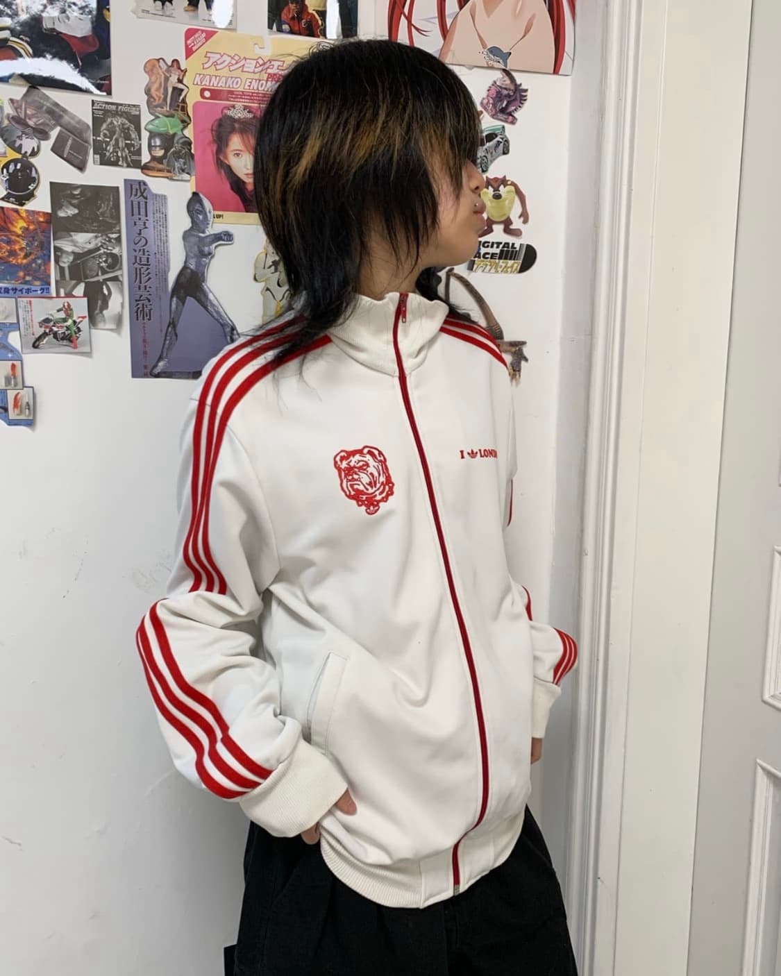 아디다스 런던 화이트 레드 트랙자켓 상품이미지1