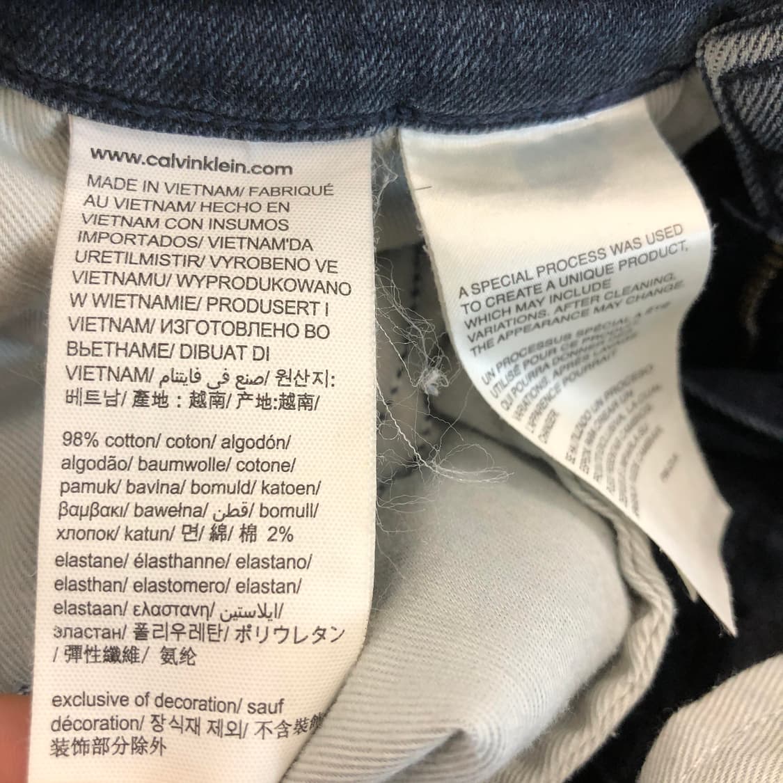 ck 캘빈클라인 BODY핏 레더패치 워싱데님진 30 인치 상품이미지7