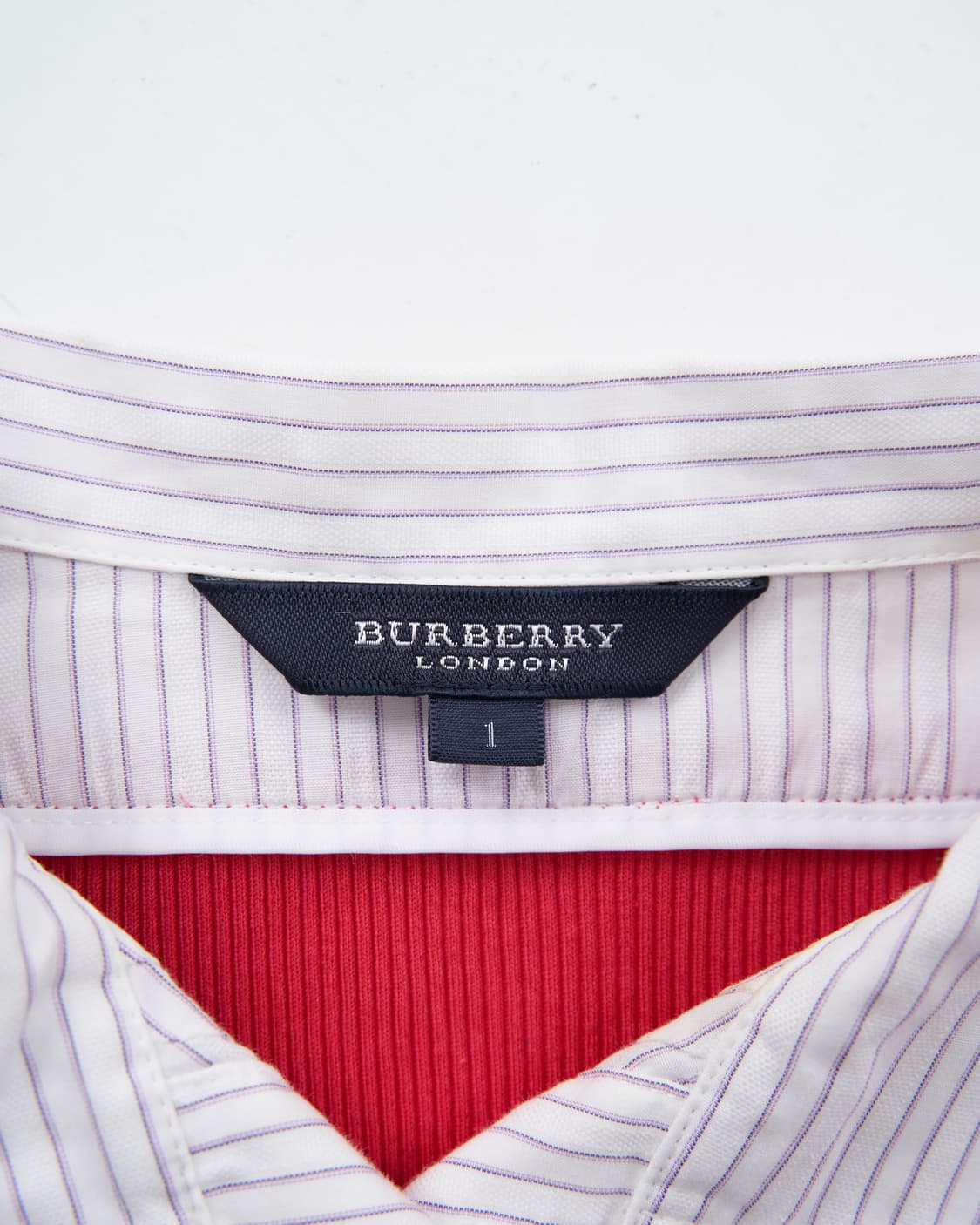 Burberry 런던라벨 셔츠 레이어드 핑크 니트 상품이미지6