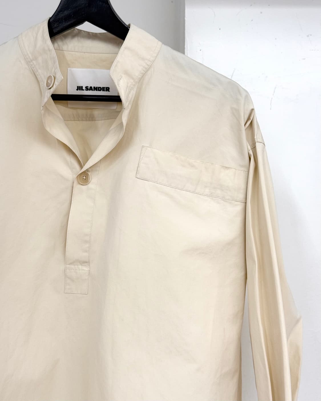 질샌더 베이지 코튼 포플린 롱슬리브 셔츠 상품이미지4