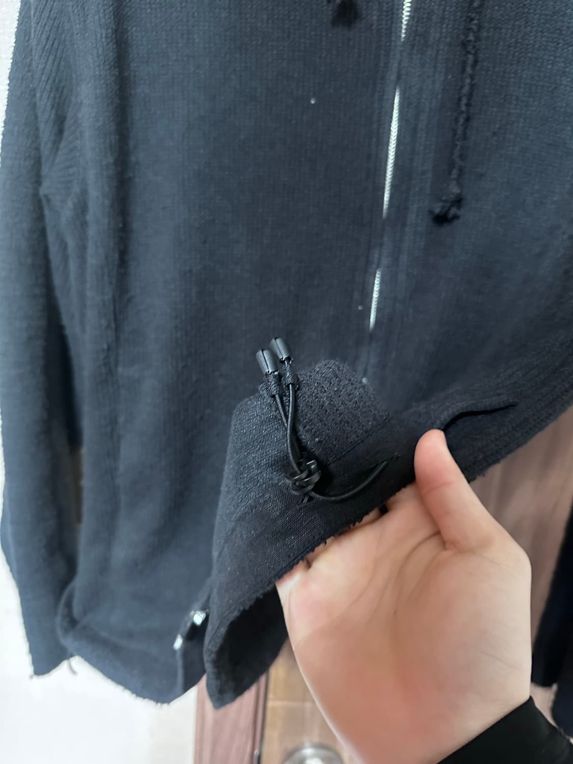 [L] XLIM EP.7 후드 집업 블랙 상품이미지7