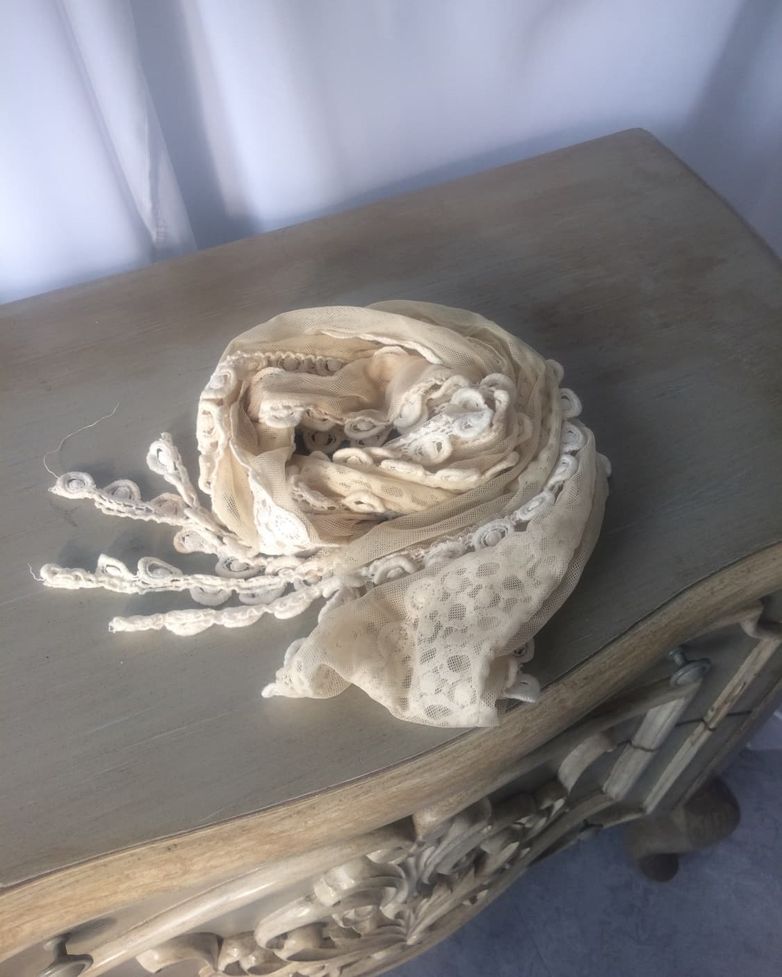 crochet trimming scarf 상품이미지2