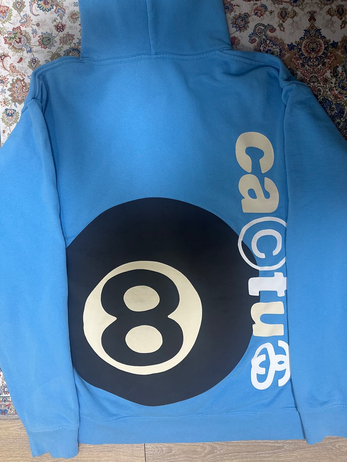 [L]스투시 x CPFM 8볼 피그먼트 다이드 후드 블루 상품이미지4