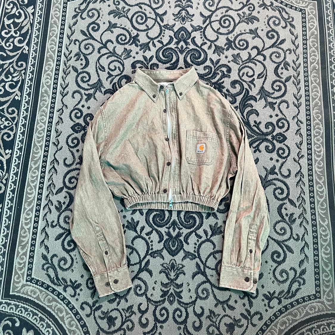 L 칼하트 크롭 리메이크 셔츠 자켓/W2725 상품이미지1