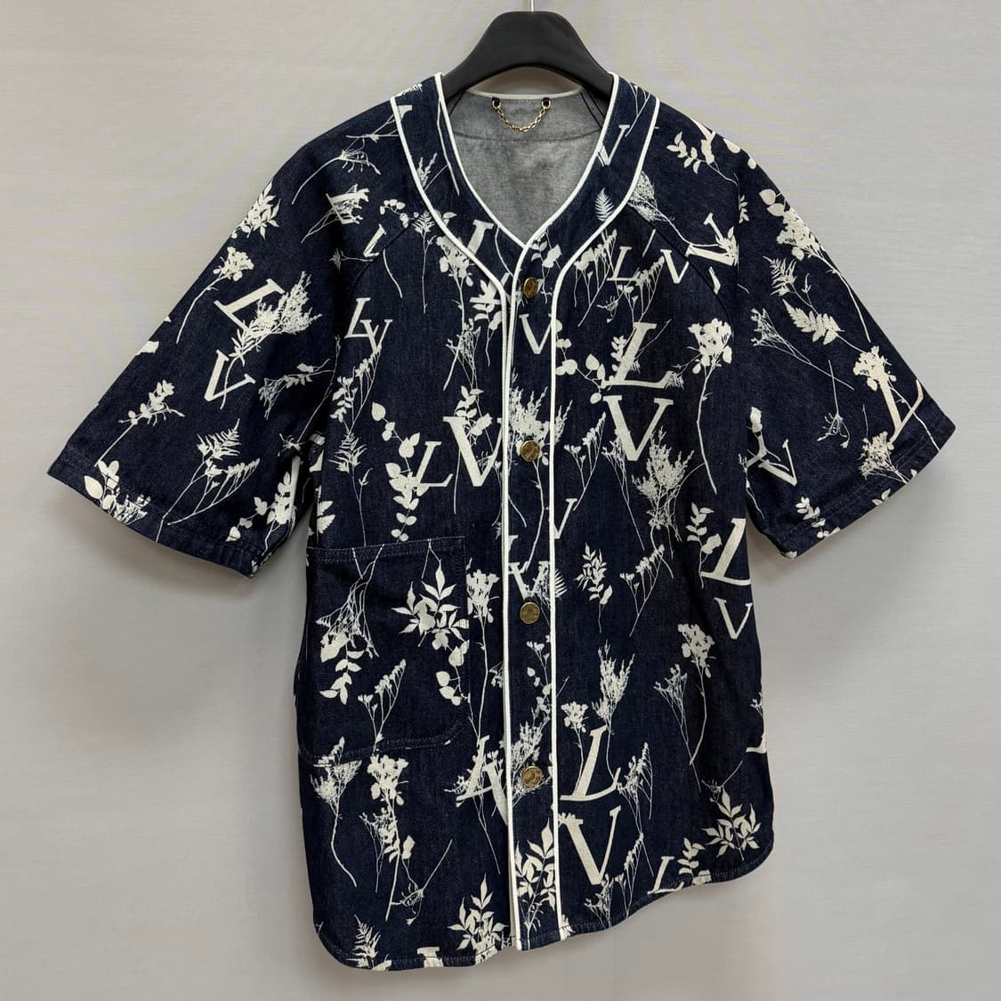 루이비통 LV 리프 데님 베이스볼 반팔셔츠 (100)  상품이미지2