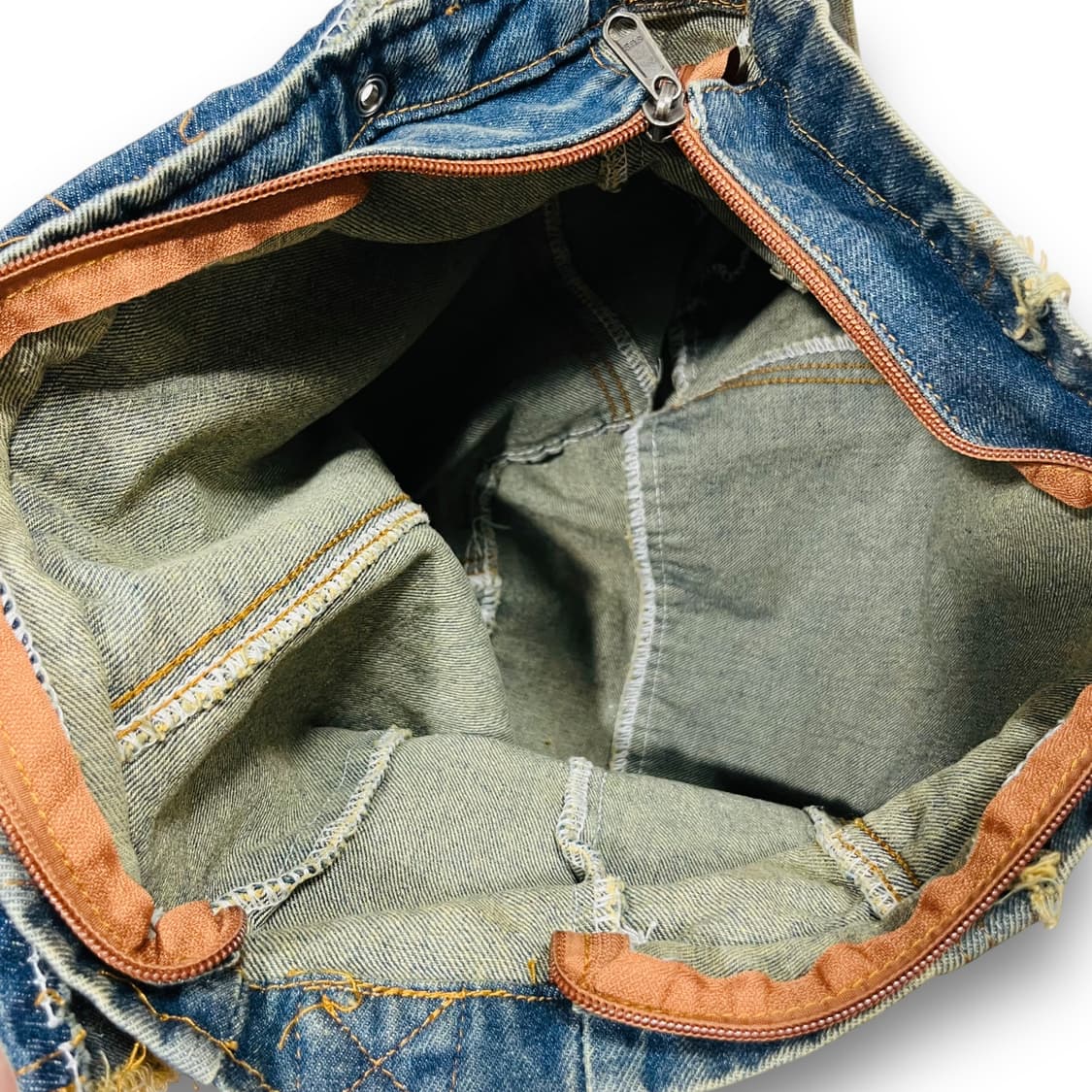 Western custom vintage denim cross bag 상품이미지5