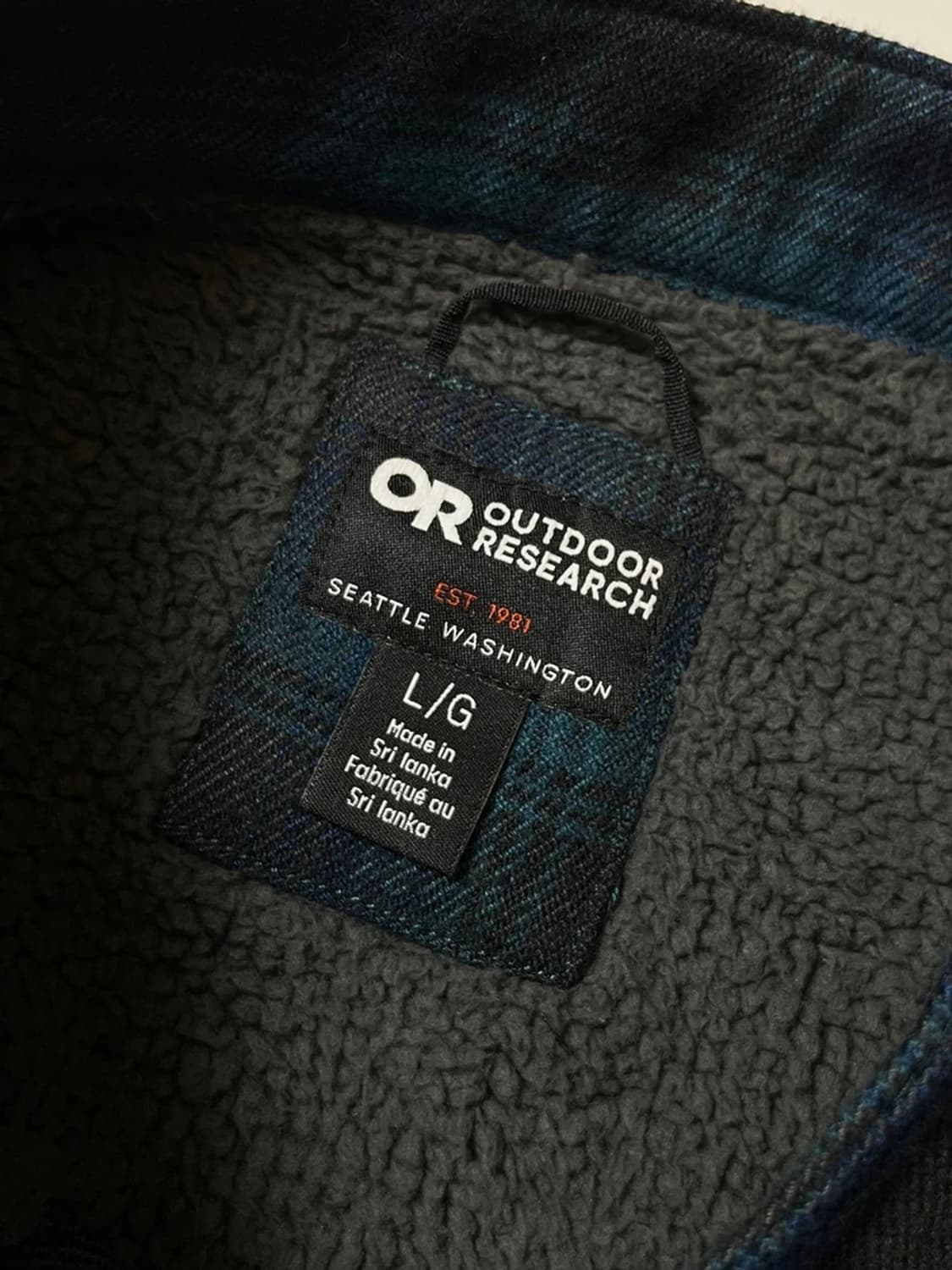 아웃도어리서치 피드백 융털 체크 셔츠 자켓 PN8761 상품이미지6