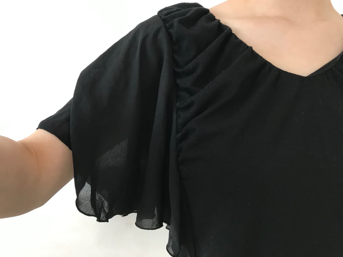 vintage black frill top 상품이미지4
