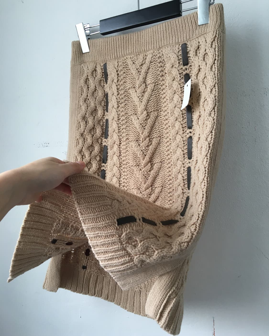 Cable pattern knit skirt 상품이미지2