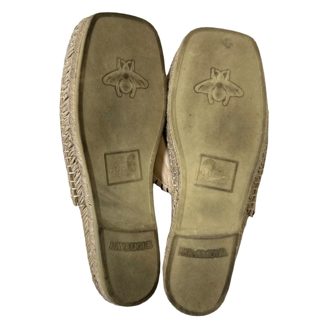 구찌 GG 자수 가죽 메스파드리유 슬립온 38 상품이미지8
