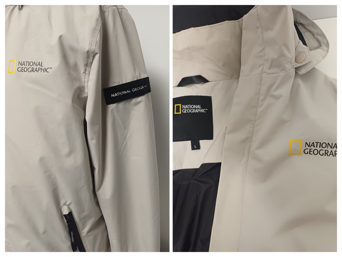 [정품/L] 내셔널지오그래픽 하이넥 와펜 바람막이 (베이지) 상태최상 상품이미지4