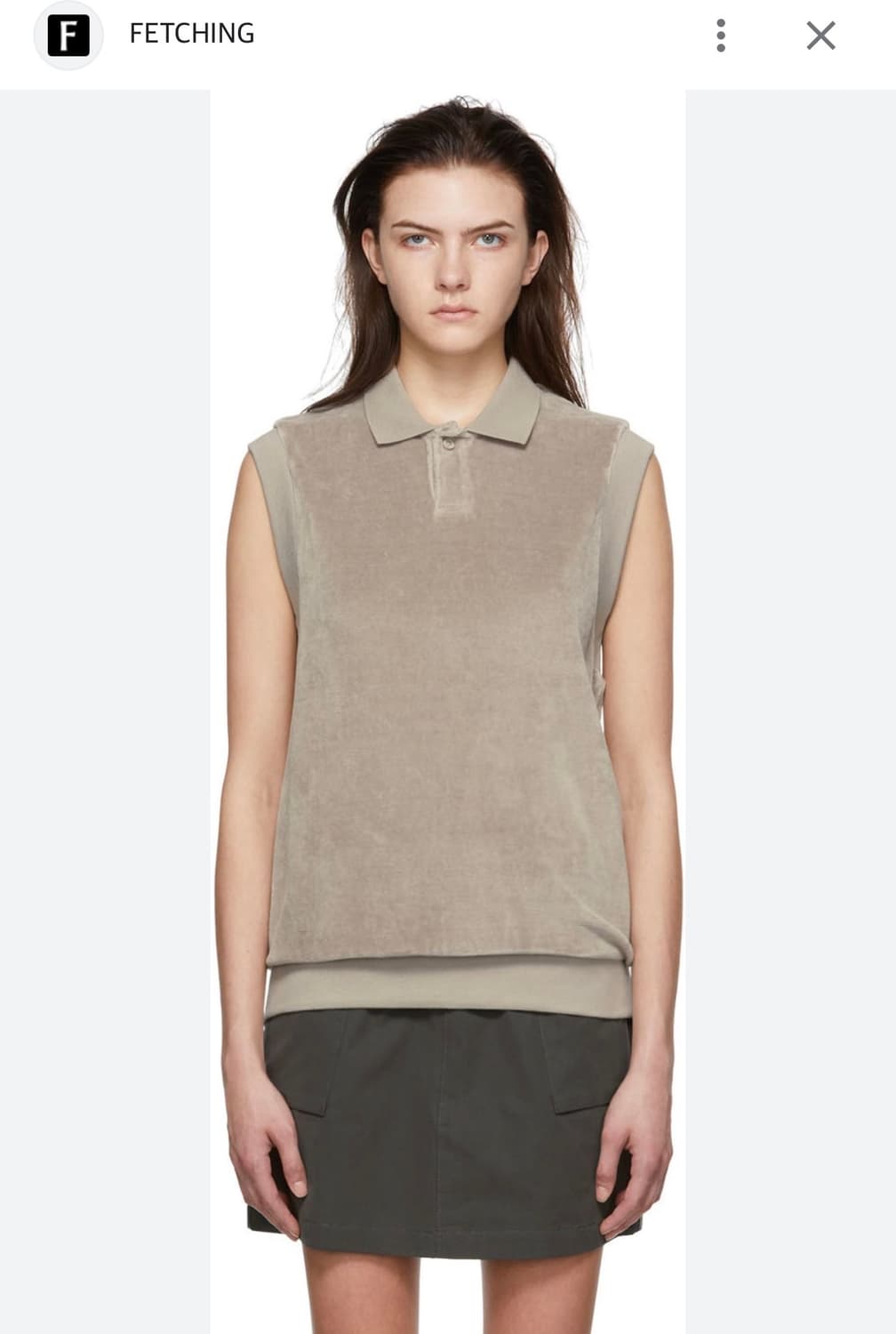 텍있는 새상품 Essentials 타우프 코튼 폴로 베스트 XXS(44, 상품이미지2