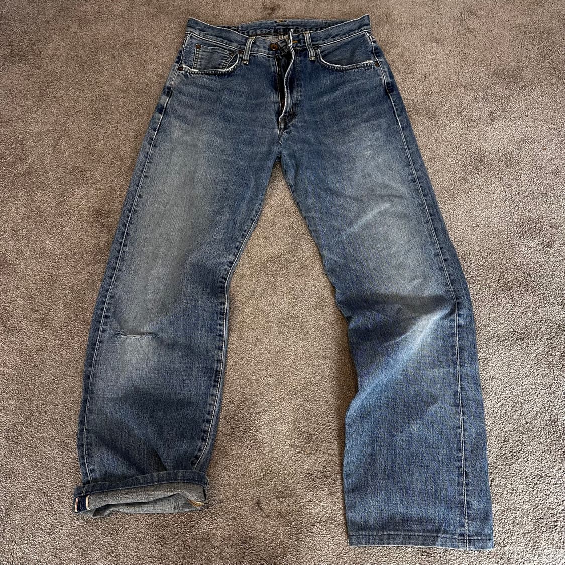 에드윈505 빈티지 워싱 데님 팬츠(30) 상품이미지2