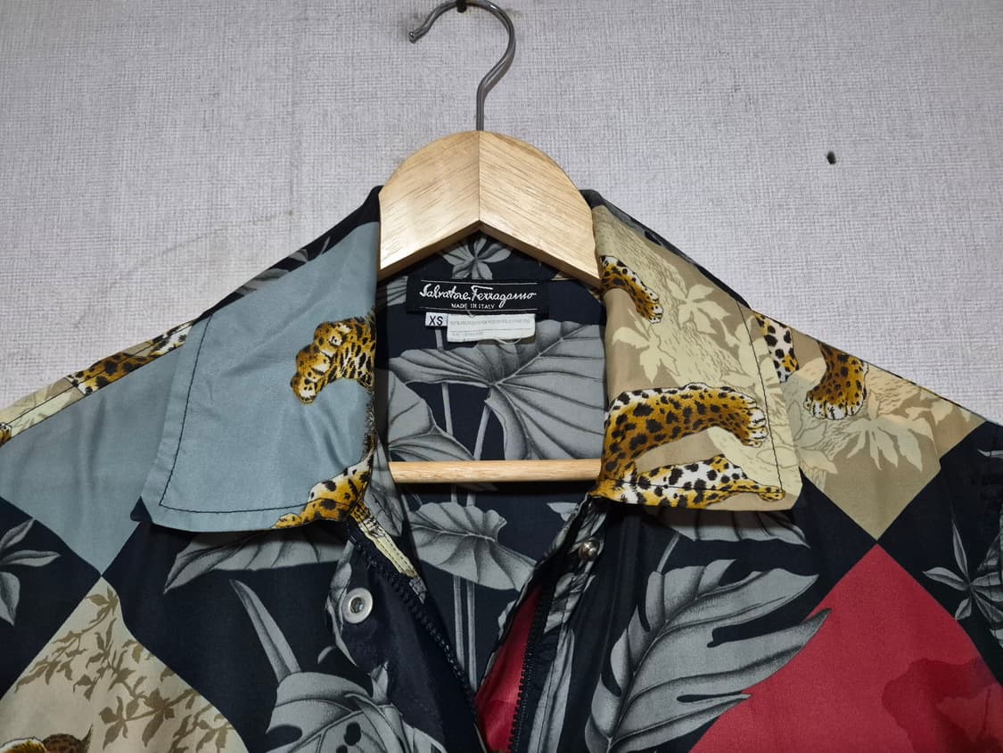 살바로토 페라가모 레오파드 프린팅셔츠/자켓 (XS) 상품이미지7