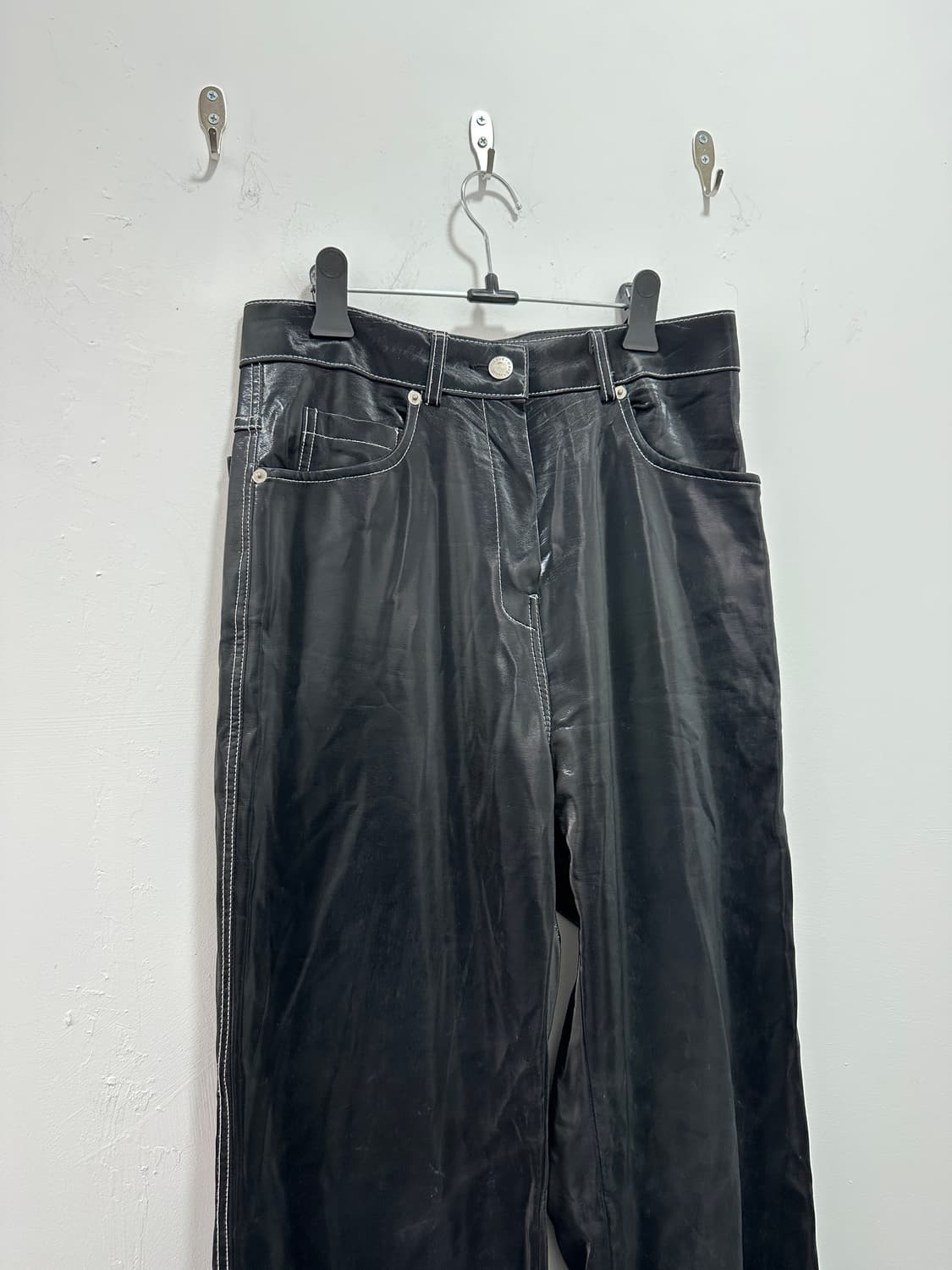 Project wave fake leather coating pants 상품이미지4