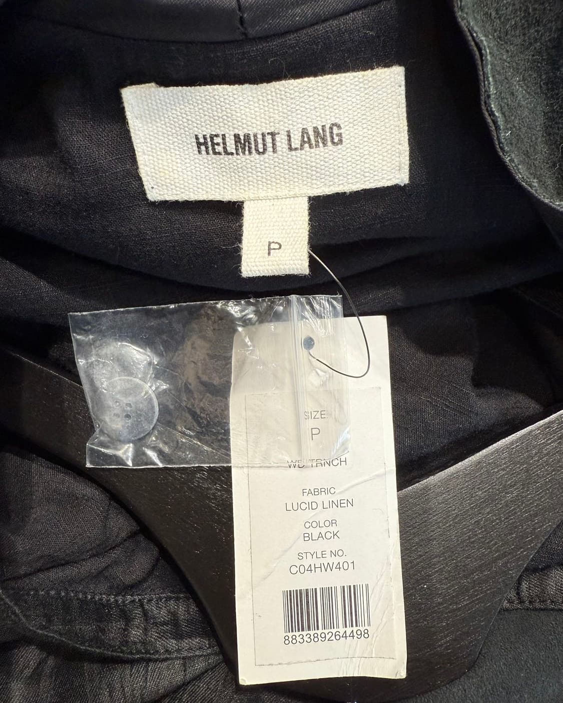 헬무트랭 블랙 드레이프 린넨 자켓  상품이미지8