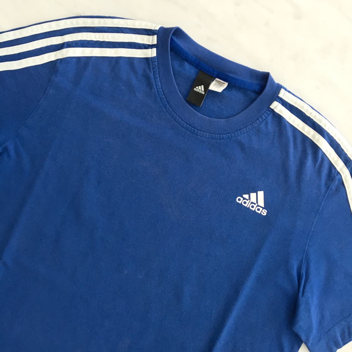 블루 삼선 숏 슬리브 남성 102 여성 프리사이즈 상품이미지2