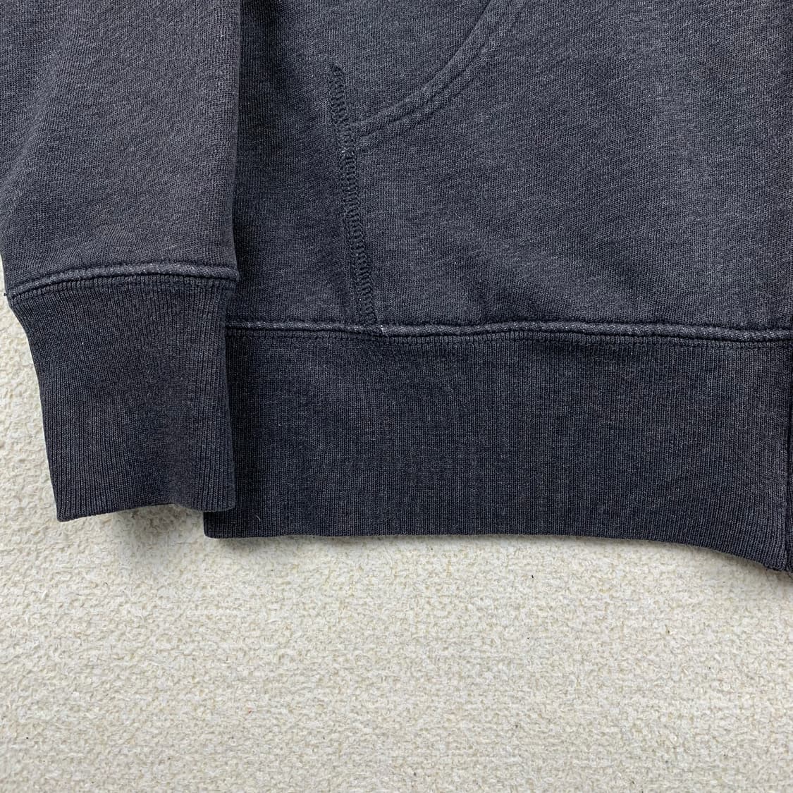 90s 폴로 진스 USA 자수로고 써멀 후드집업 차콜 상품이미지6