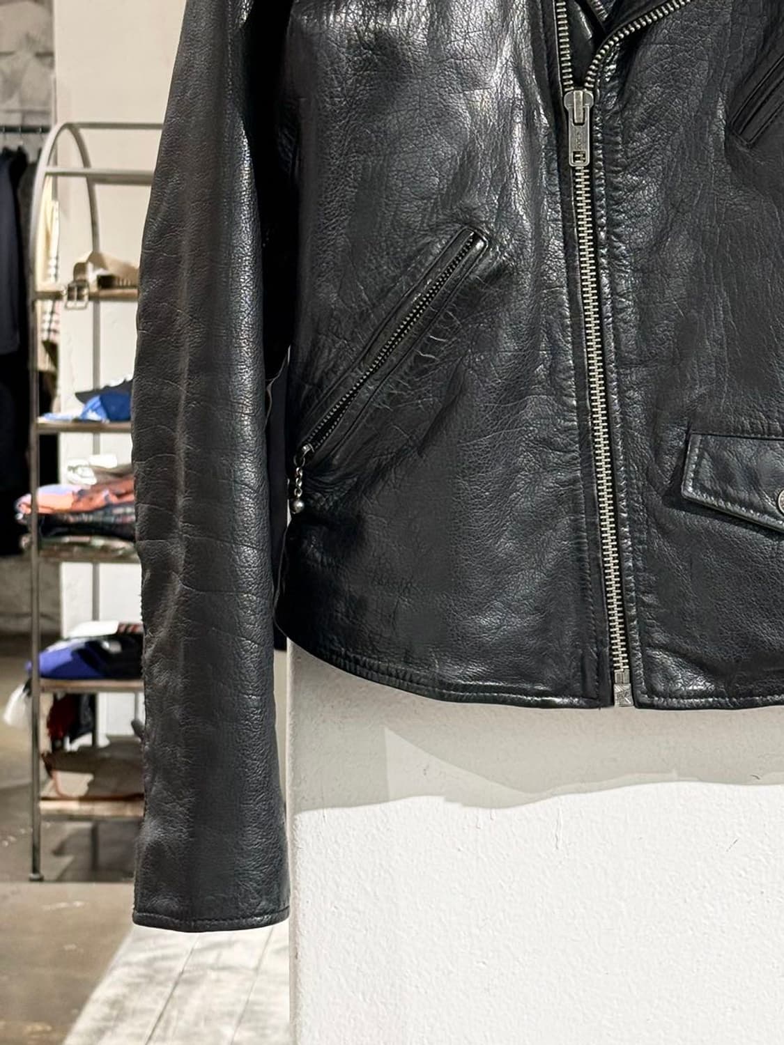 리바이스 블랙 버팔로 레더 라이더 자켓  상품이미지4