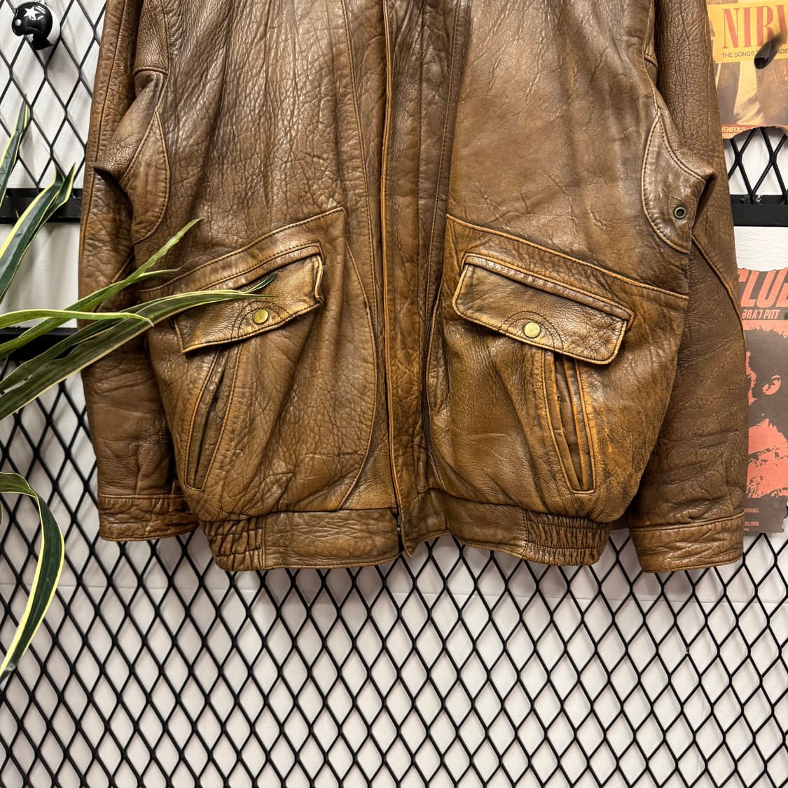 JPN VINTAGE 클래식 헌팅 양가죽 자켓 쉐도우 포켓 디테일 브라운 상품이미지4