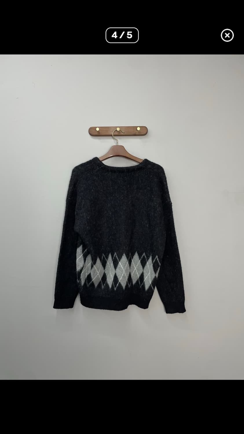 토니웩 아가일 니트 가디갼 상품이미지3