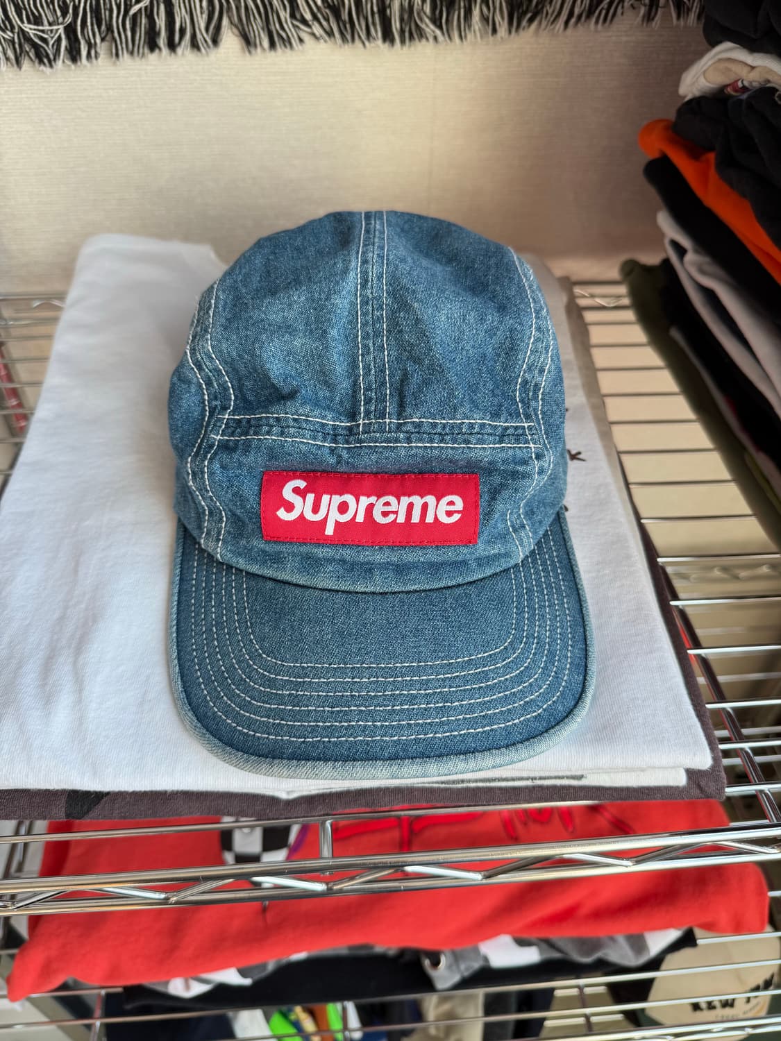18ss 슈프림 데님 캠프캡 상품이미지2