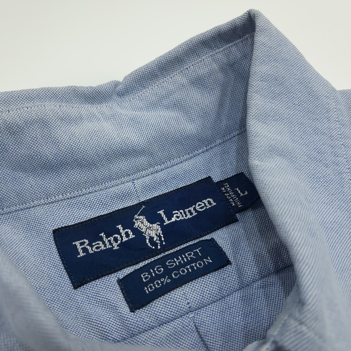 CN765 L 폴로 랄프로렌 빅셔츠 클래식블루 긴팔 셔츠 남방 상품이미지4