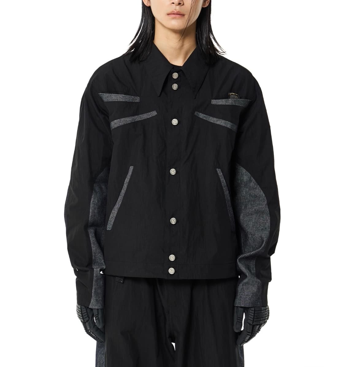 새상품)오프닝프로젝트 웨이브믹스트러커 자켓 wave mix trucker 상품이미지1