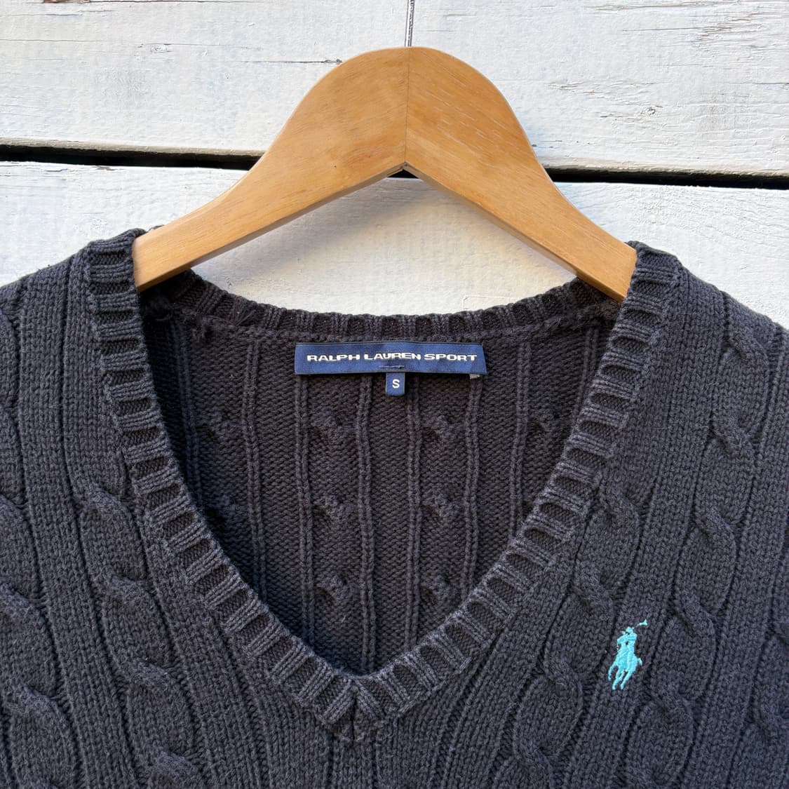 Polo 폴로 케이블 꽈배기 브이넥 니트 상품이미지3