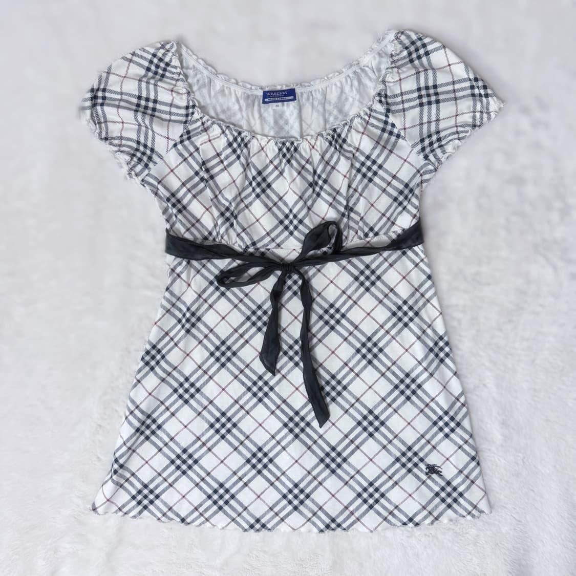 Burberry 블루라벨 노바체크 리본 블라우스 ≽^•⩊•^≼ 상품이미지2