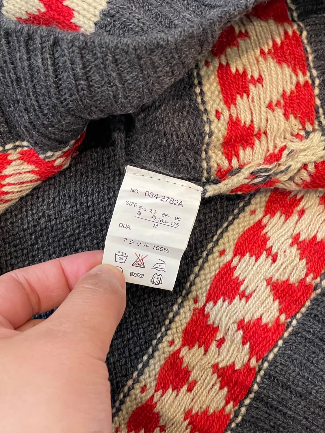 빈티지 노르딕 폴라니트 챠콜 상품이미지5