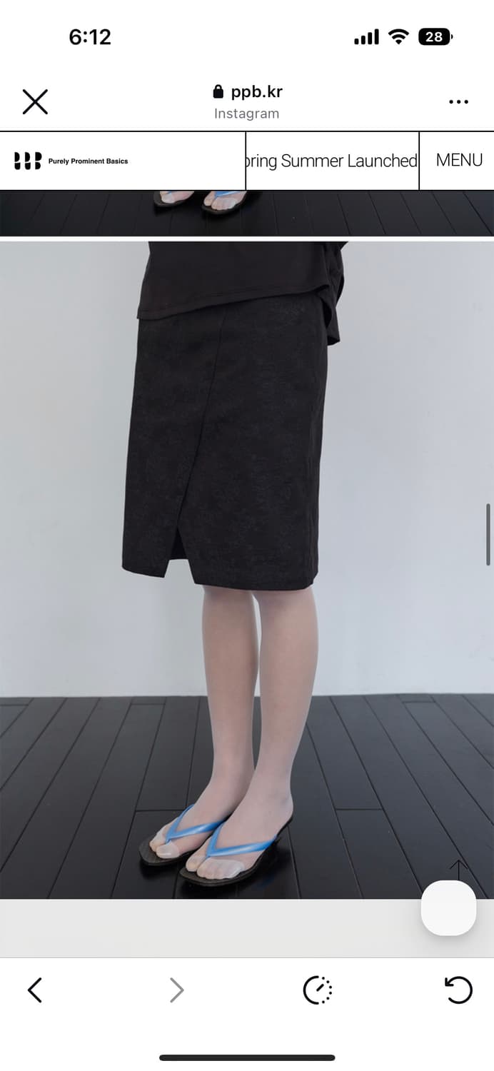 ppb Floral Slit Midi Skirt (Black) 상품이미지2