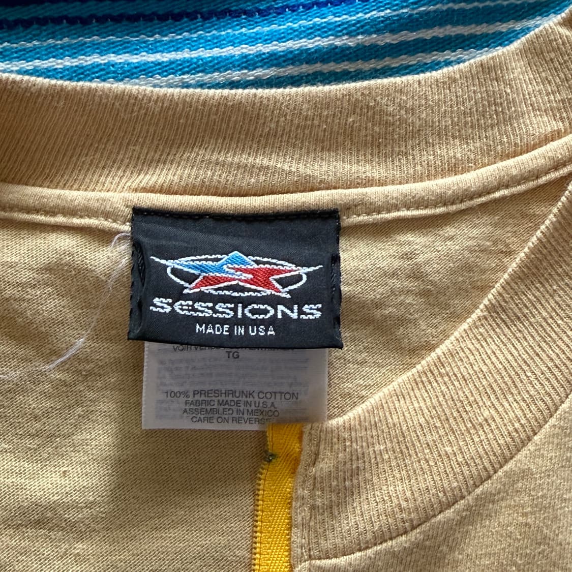 90s USA Sessions Skateboard Half zip 티셔츠 상품이미지9
