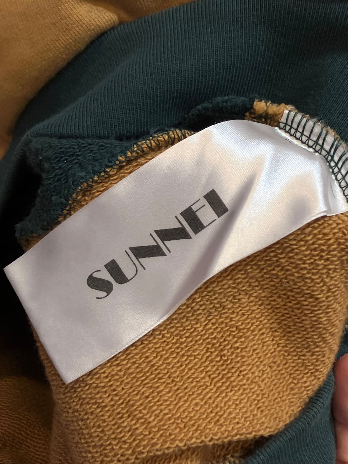 써네이 스몰 로고 스트라이프 맨투맨 다크그린 M #csz4158 상품이미지5