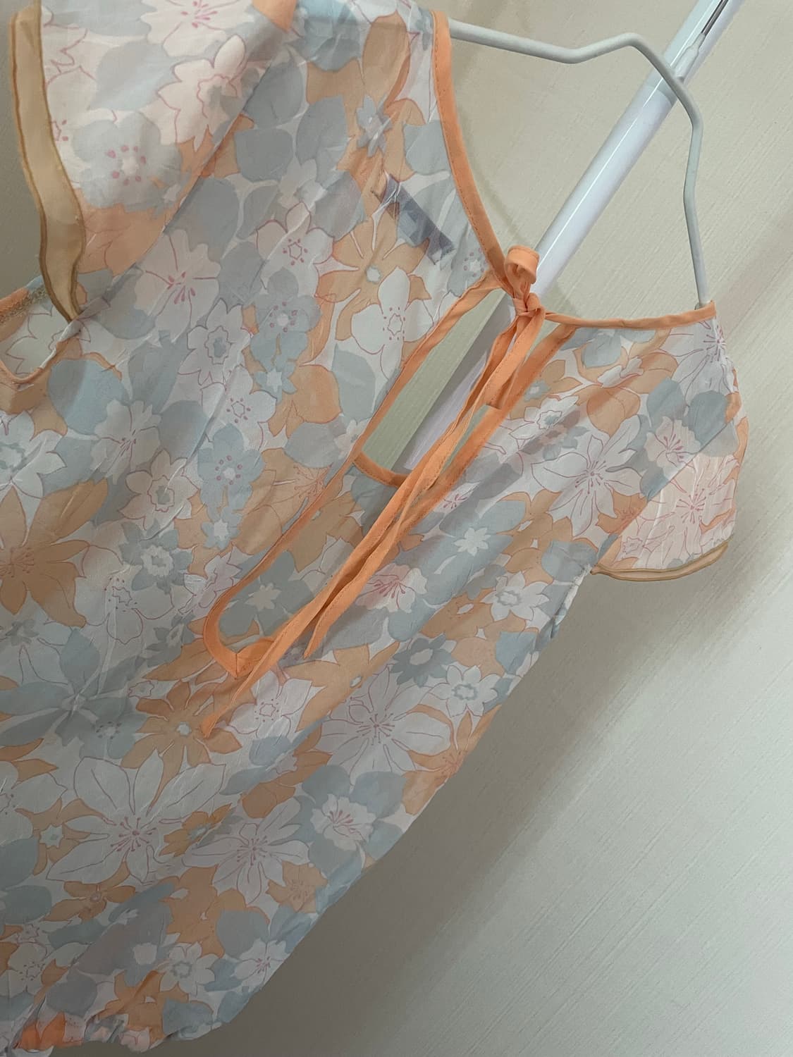 빈티지 파스텔 플라워 쉬폰 블라우스 상품이미지3