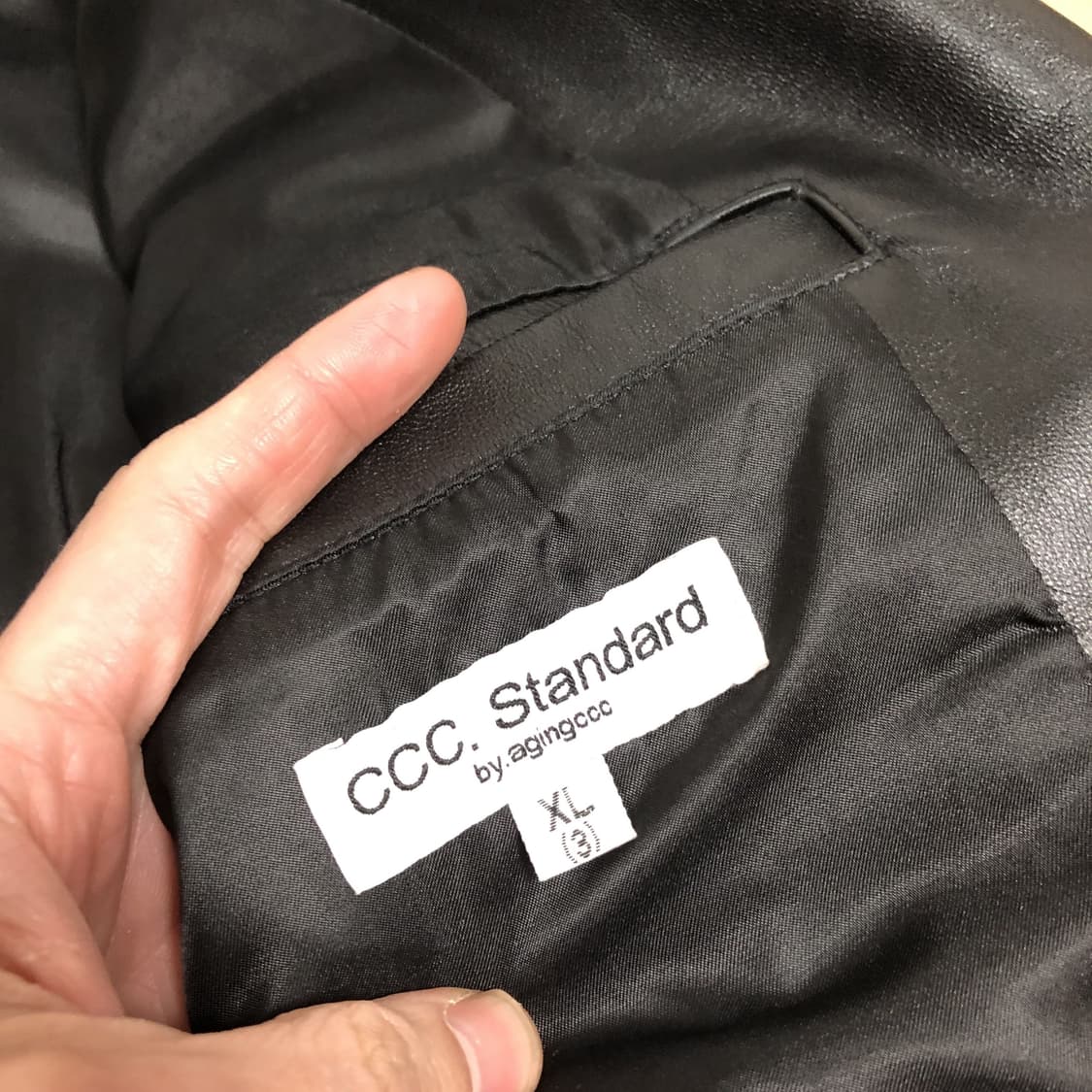 (XL) 에이징 CCC AGING CCC 램스킨 라이더 자켓 블랙 상품이미지6