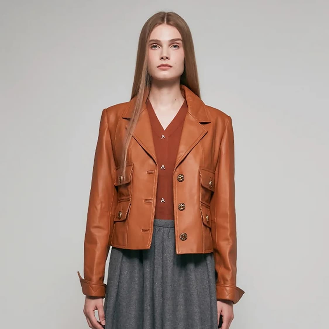 제시뉴욕 쉽스킨 테일러드 포켓 자켓 상품이미지2