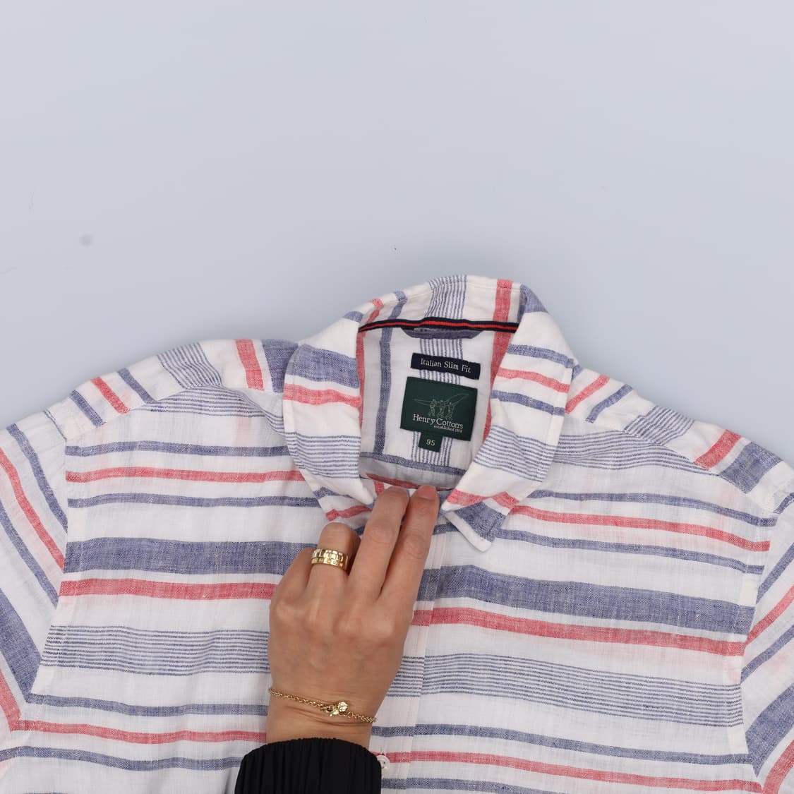 95 헨리코튼 린넨 반팔 셔츠 0402H1 상품이미지3