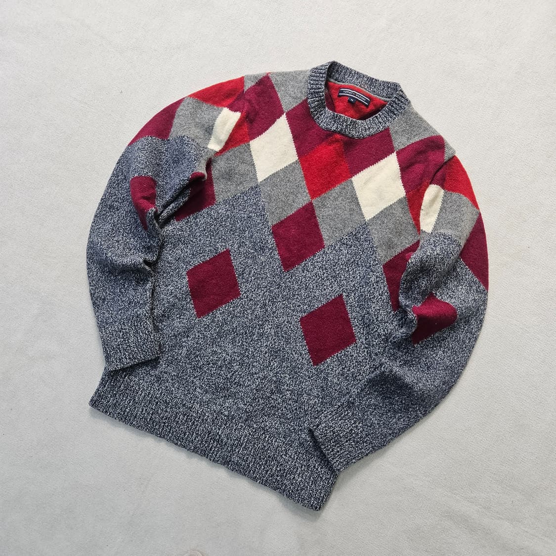 M 타미힐피거 아가일 니트 스웨터 0327Y 상품이미지1