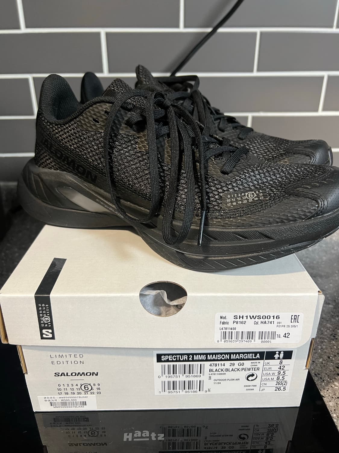 [새상품급] 살로몬x마르지엘라 스펙터 블랙 265 상품이미지1